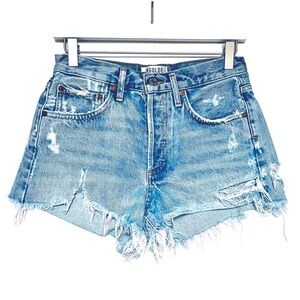 Agolde Revolve Parker Vintage Cut Off Short Button Fly Festival Boho Beach SZ 25